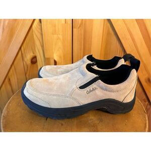 Cabelas Moc loafers tan casual slip on suede womens shoes SZ 6M